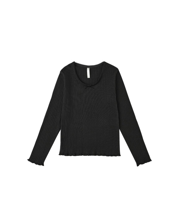 Ribbed Long Sleeve | Black