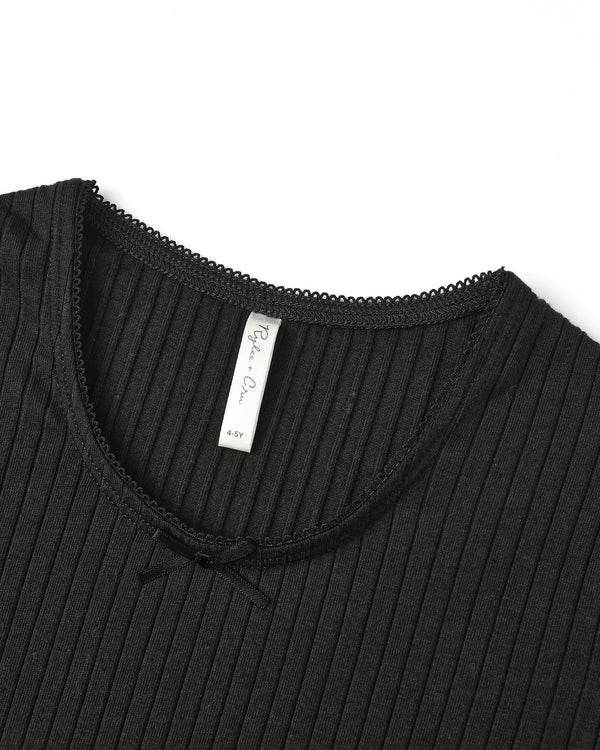 Ribbed Long Sleeve | Black