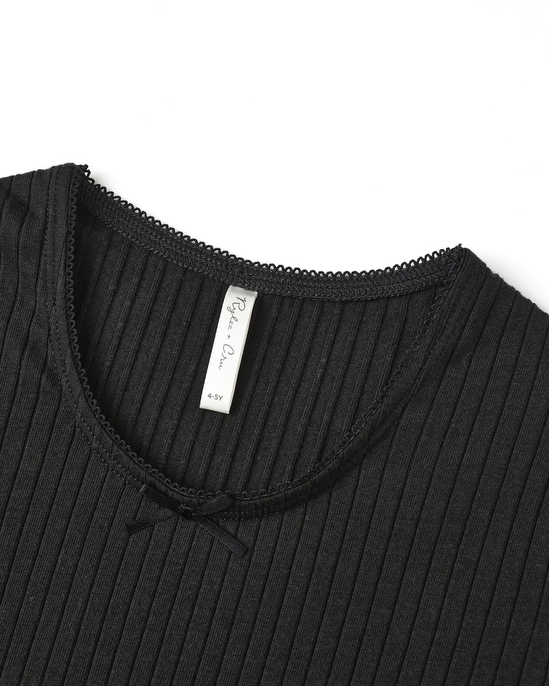 Ribbed Long Sleeve | Black
