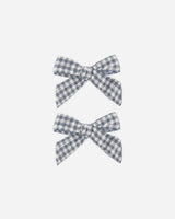 Bows, Set Of 2 | Marine Gingham