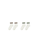Stripe Socks, Set of 2 | Brown + Green Stripe