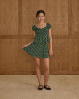 Rachel Skirt | Green Ditsy