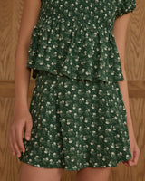 Rachel Skirt | Green Ditsy