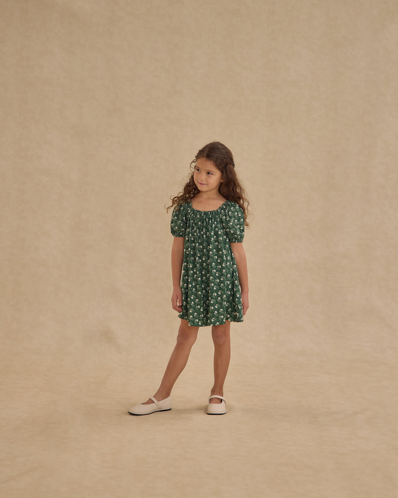 Sabrina Mini Dress | Green Ditsy