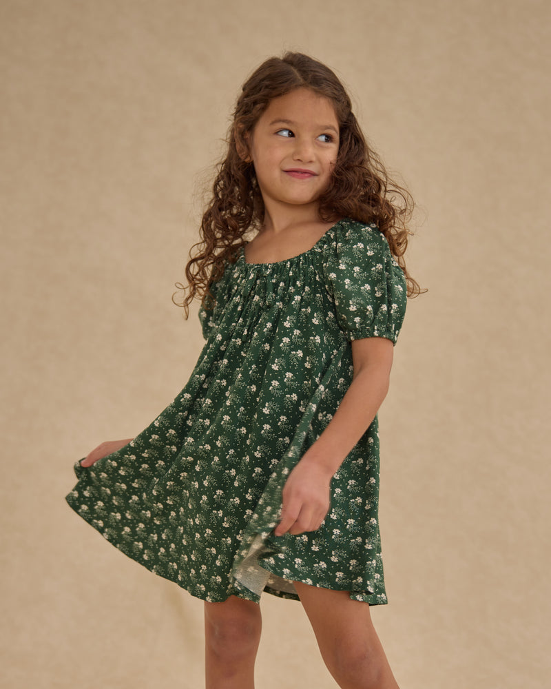 Sabrina Mini Dress | Green Ditsy