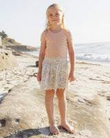 Smocked V Mini Skirt | Bloom