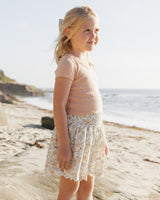 Smocked V Mini Skirt | Bloom