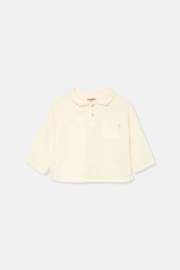 Textured Baby Shirt | Ivory