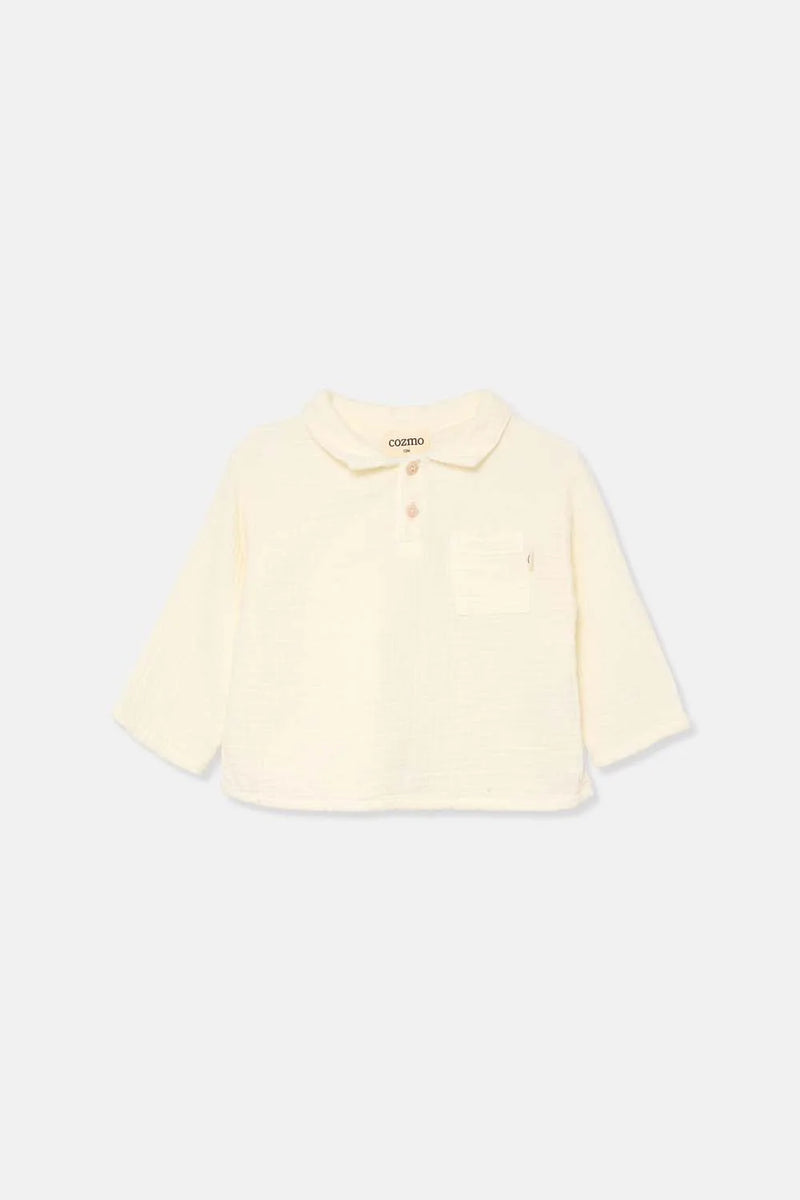 Textured Baby Shirt | Ivory