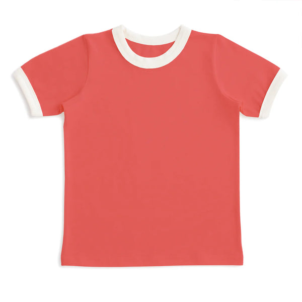 Ringer Tee | Solid Coral