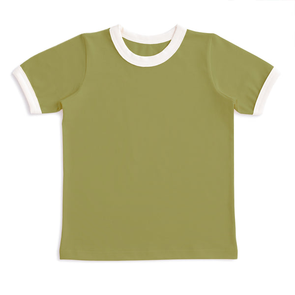 Ringer Tee | Solid Olive Green