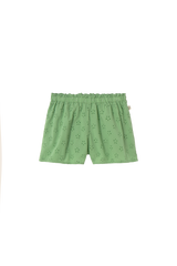 Ruby Short | Green Swiss Embroidery Cotton