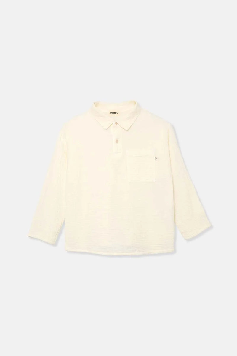 Textured Kids Shirt | Ivory