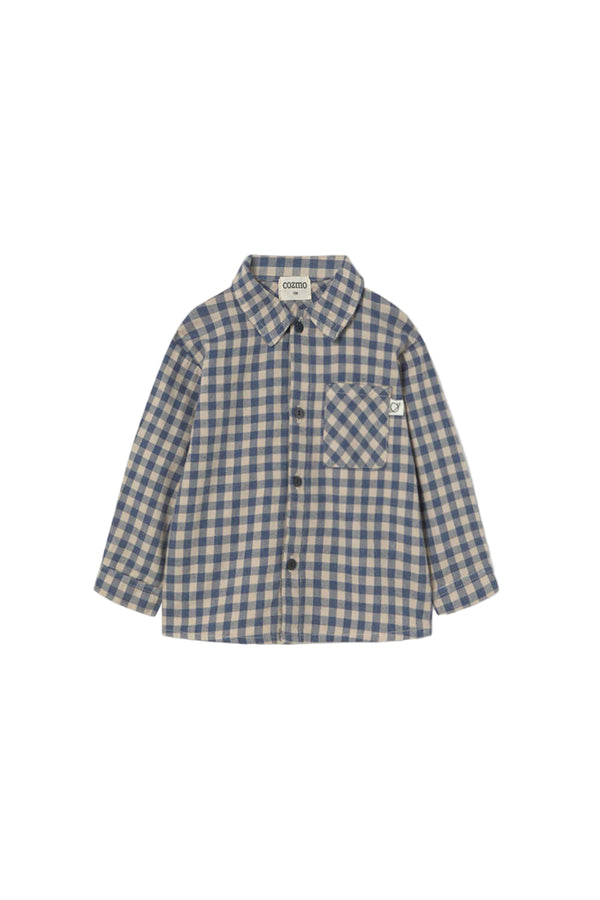 Samuel Baby Shirt | Gingham Flannel