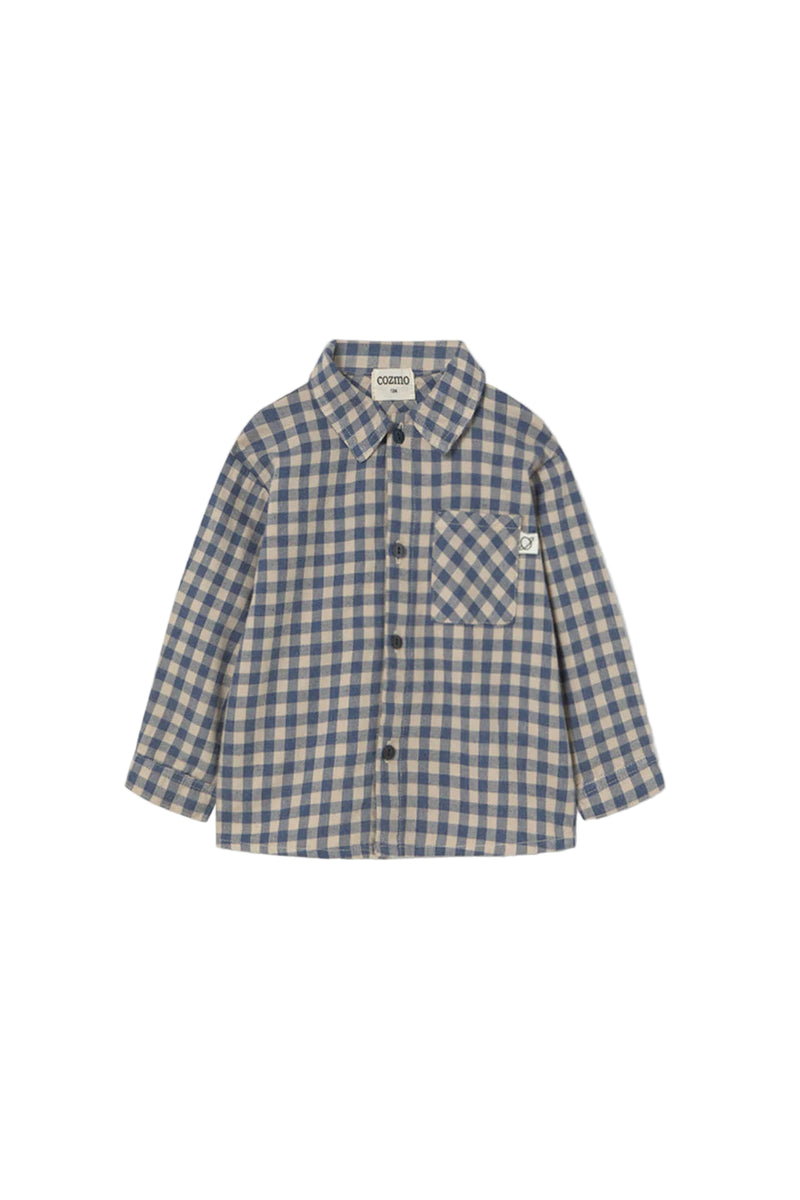Samuel Baby Shirt | Gingham Flannel