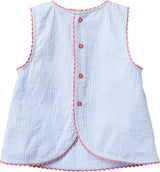 Seersucker Deco Set | Sky Blue with Cream Stripe