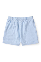 Seersucker Shorts Sporty | Sky Blue with Cream Stripe