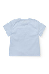 Seersucker SS Shirt | Sky Blue with Cream Stripe