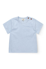 Seersucker SS Shirt | Sky Blue with Cream Stripe