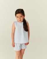 Seersucker Deco Set | Sky Blue with Cream Stripe