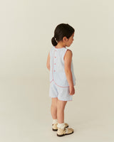 Seersucker Deco Set | Sky Blue with Cream Stripe