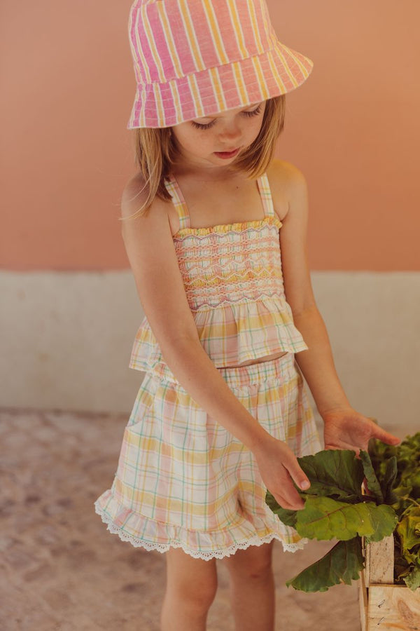 Shorts Vallaloid | Yellow Positano Checks