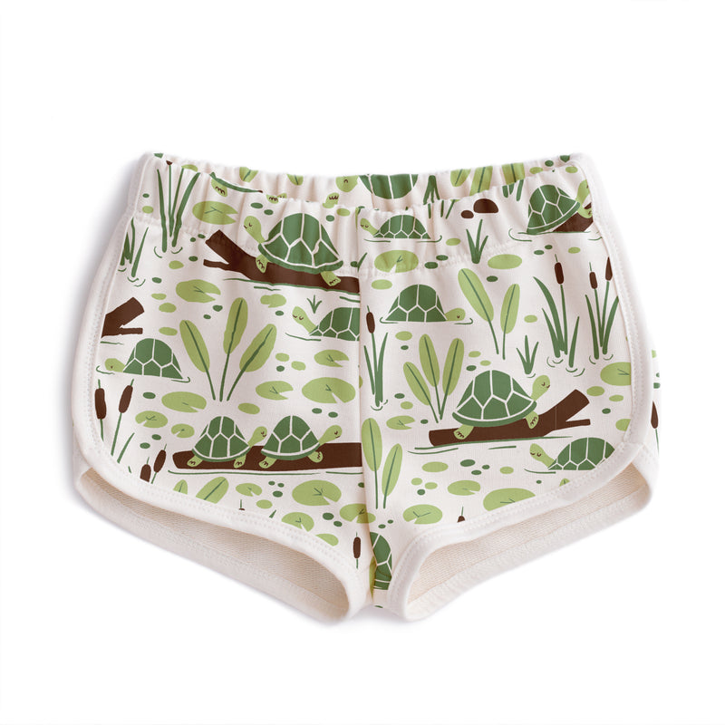 French Terry Shorts | Turtles Green