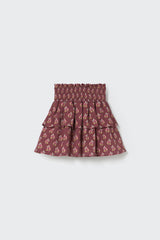 Sintrak Cotton Skirt | Burgundy Bloom