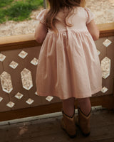 Smock Dress with Emb | Dusty Rose Comb