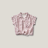 Loli Blouse | Gingham Print, Zinnia