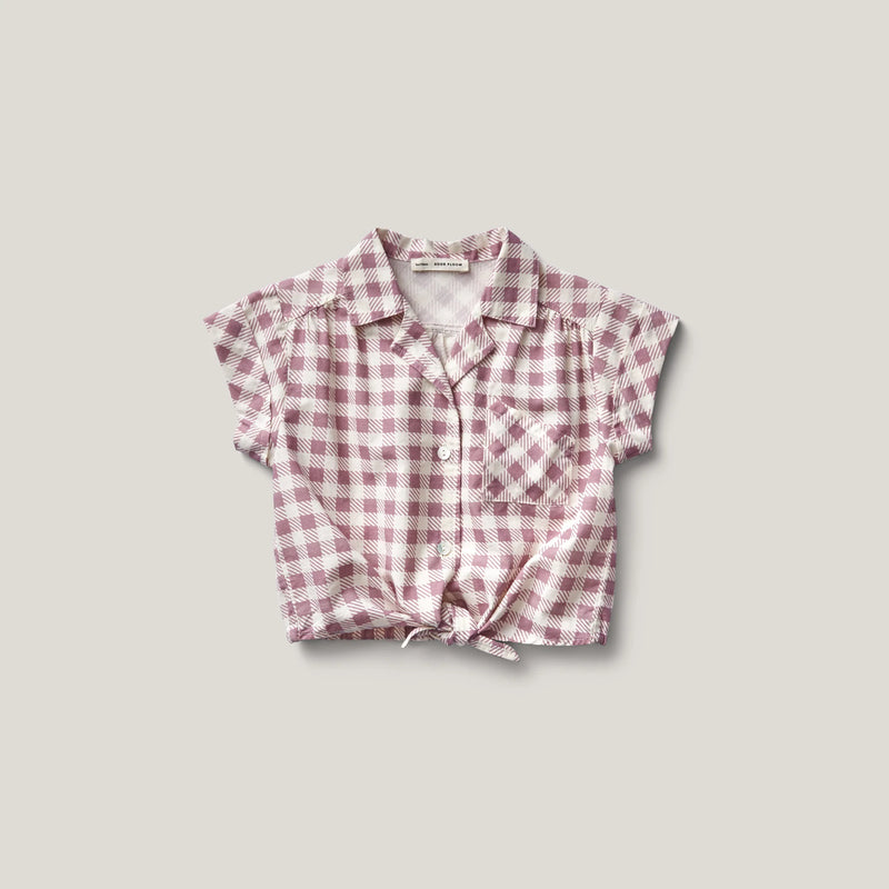 Loli Blouse | Gingham Print, Zinnia