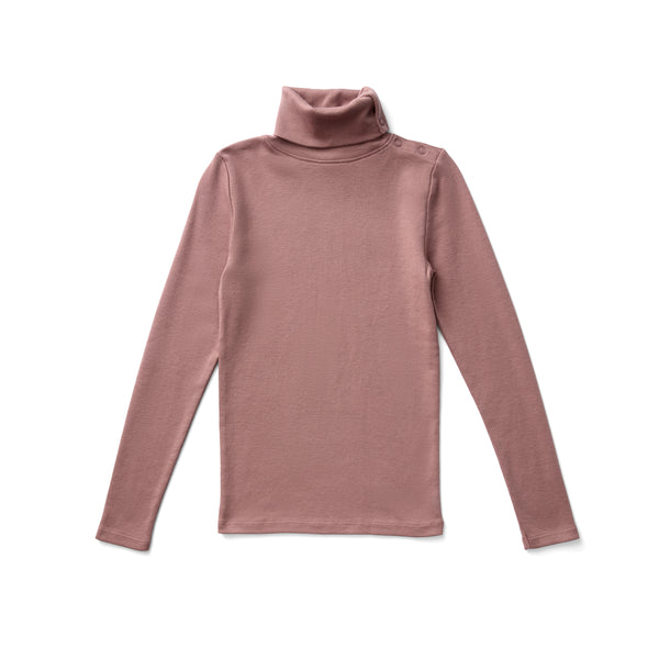 Snap Turtleneck | Cherry