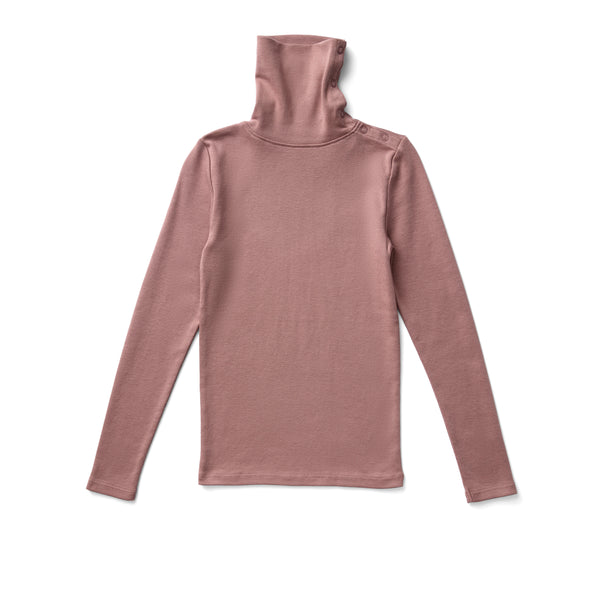 Snap Turtleneck | Cherry