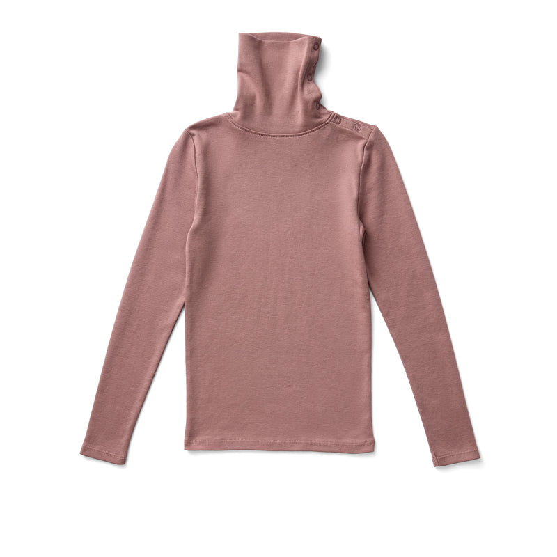 Snap Turtleneck | Cherry