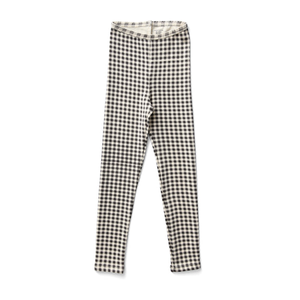 Stretch Legging | Gingham Print - Shale