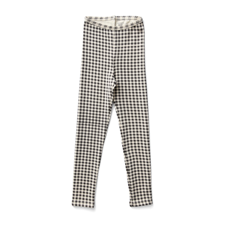 Stretch Legging | Gingham Print - Shale