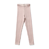 Stretch Legging | Gingham Print - Cherry