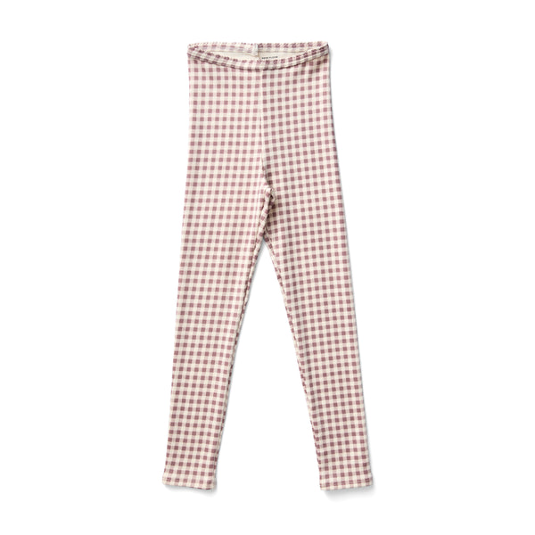Stretch Legging | Gingham Print - Cherry