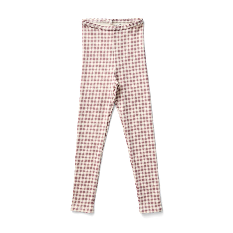 Stretch Legging | Gingham Print - Cherry