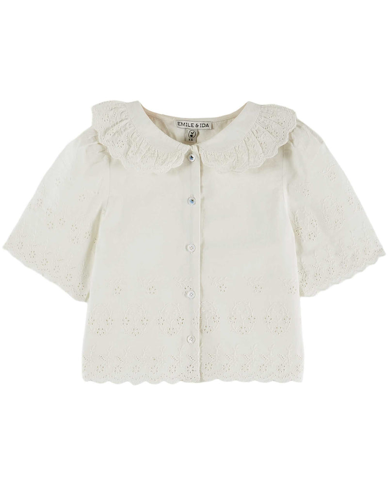 Blouse Broderie Anglaise | Blanc