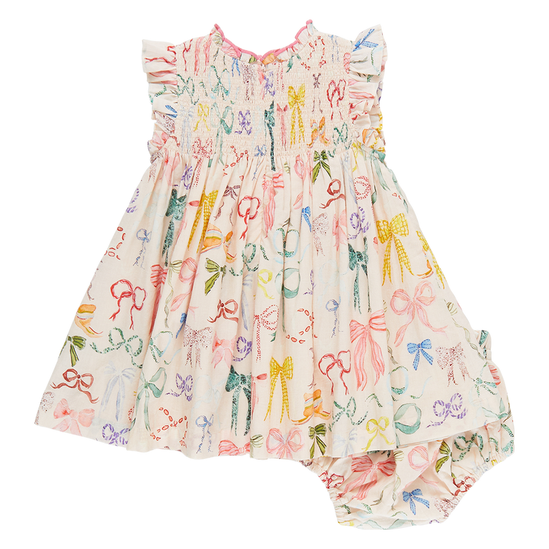 Baby Girls Stevie Dress Set | Watercolor Bows