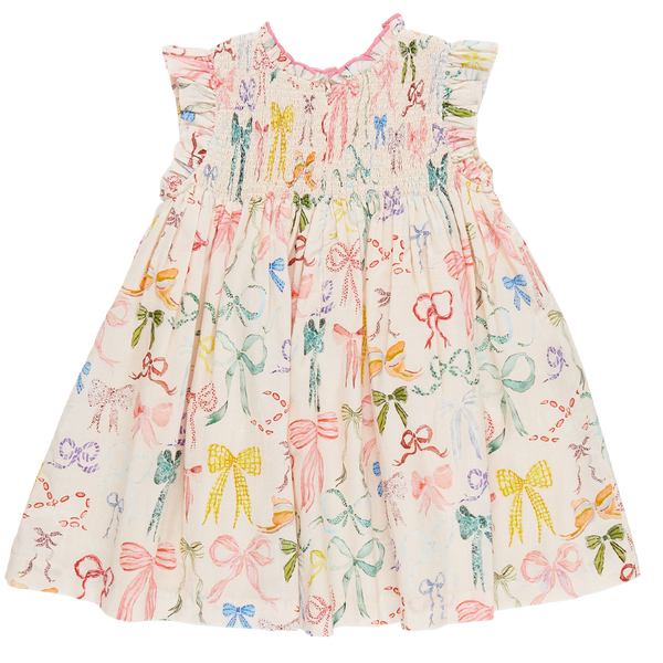Girls Stevie Dress | Watercolor Bows