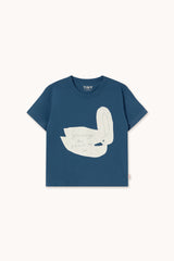 Swan Graphic Tee | Light Navy