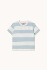 Stripes Knit Tee | Washed Blue