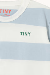 Stripes Knit Tee | Washed Blue