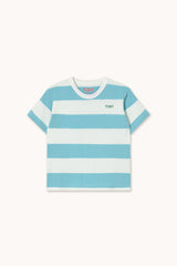 Stripes Knit Tee | Light Cyan
