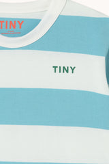 Stripes Knit Tee | Light Cyan