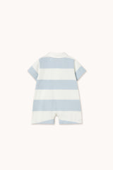 Stripes Knit Polo One-Piece