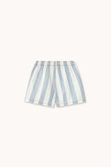 Stripes Twill Shorts | Washed Blue