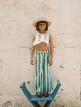 Mini Cherries Twill Top | Off-White